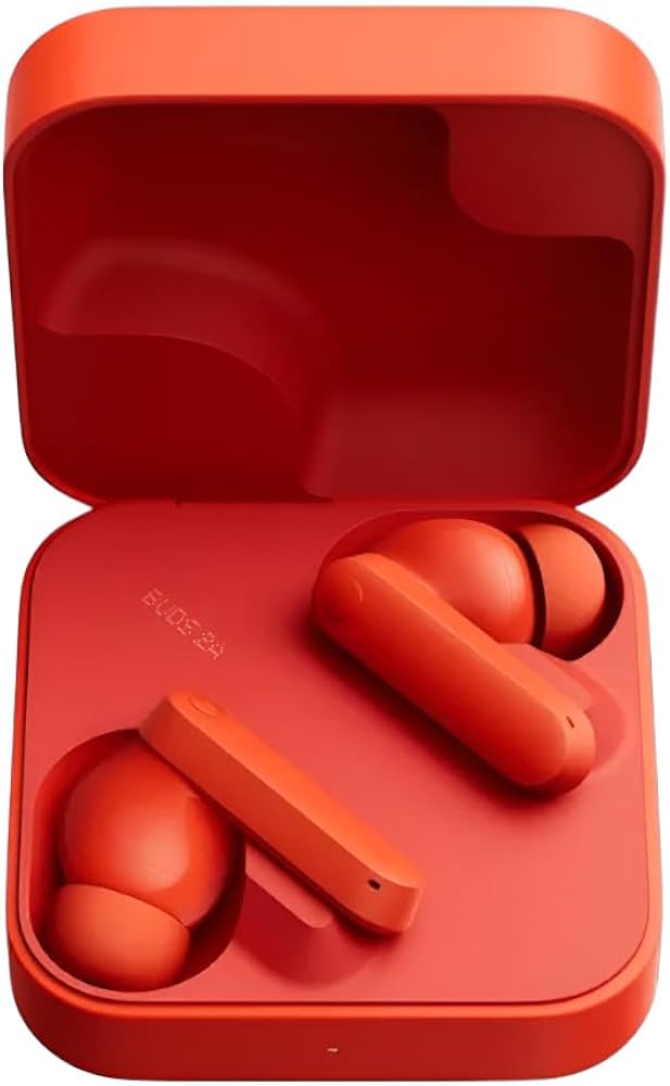 VEXLO Wireless Bluetooth Earbuds with Charging Case, TWS In-Ear Earphones with Deep Bass, Clear Sound, Built-in Mic & Comfortable Fit for Music, Calling & Gaming ( Orange ) - Image 2